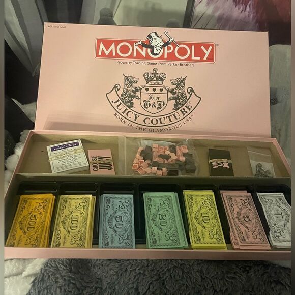 Vintage juicy couture monopoly board game love g & p p & g - see description GUC - Picture 1 of 8